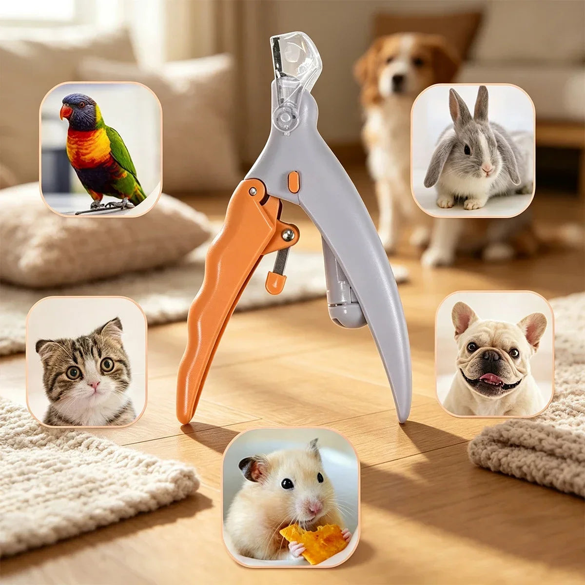 Pet Nail Clipper with LED Light & 5X Magnification, Dog & Cat Claw Trimmer, Pet Grooming Tool for Easy Pet Nail Care